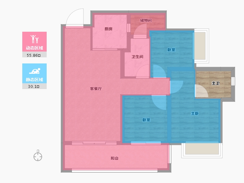 云南省-昆明市-能建·未来城-81.00-户型库-动静分区