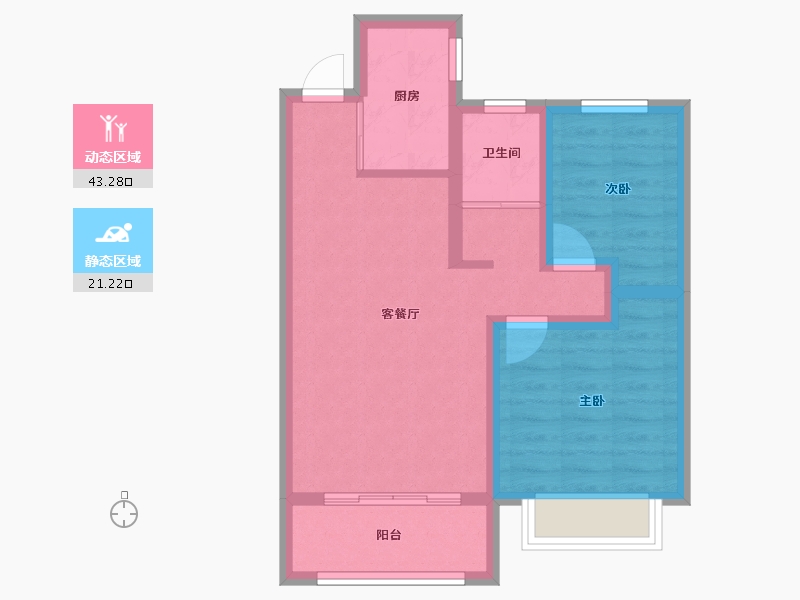 甘肃省-庆阳市-学熙府-56.77-户型库-动静分区