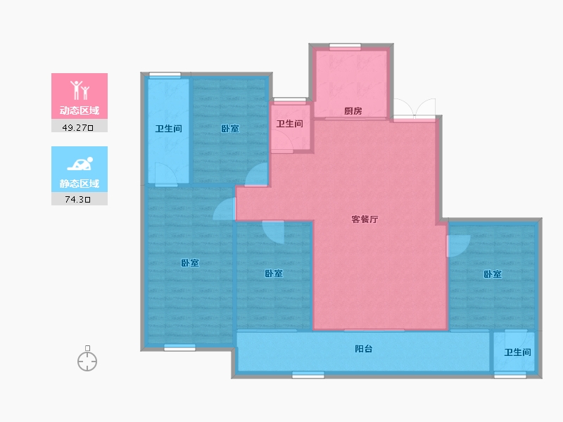 福建省-福州市-建总江南尚璟-114.03-户型库-动静分区