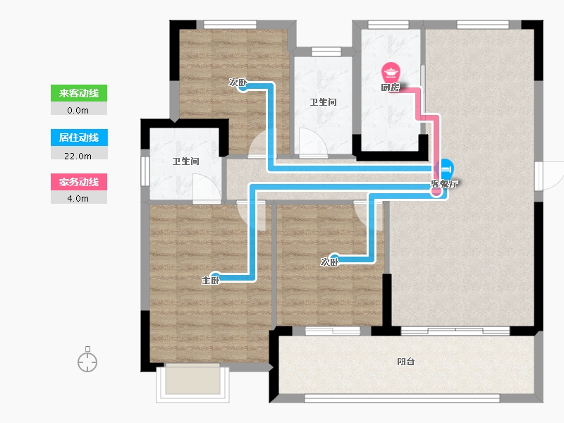 湖北省-襄阳市-津投·奥体华府-93.59-户型库-动静线