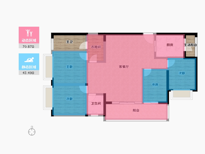 云南省-昆明市-华发书香云海-110.19-户型库-动静分区