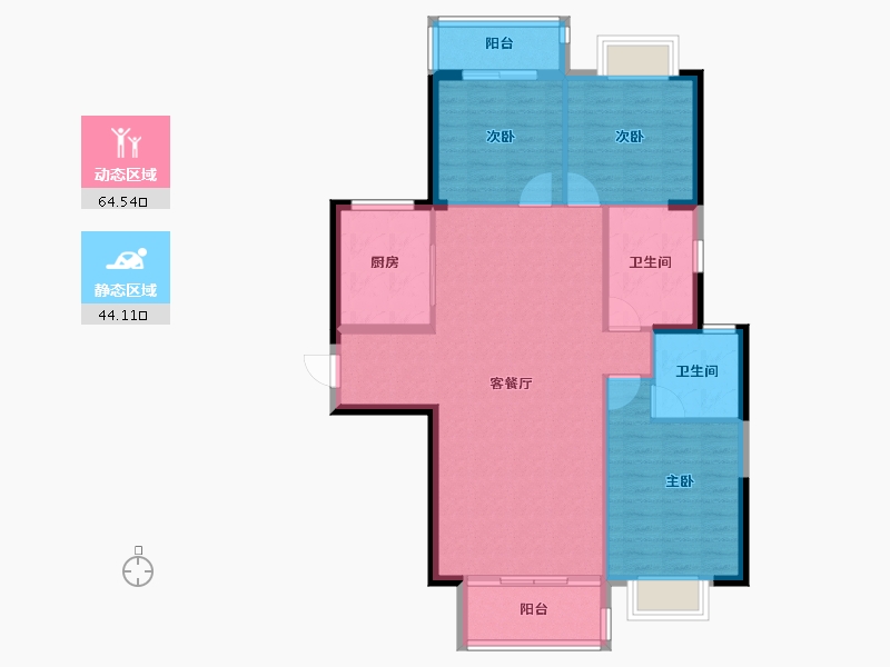 福建省-泉州市-城建·江南里-99.20-户型库-动静分区