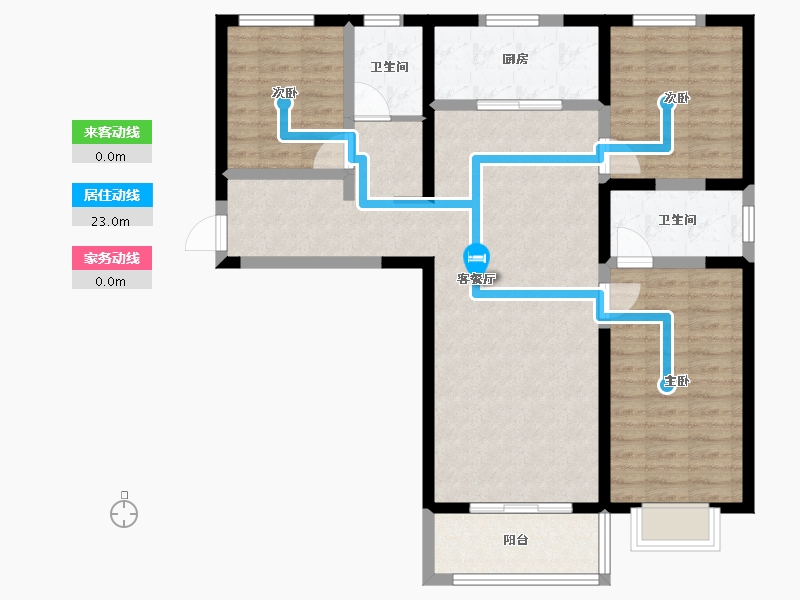 青海省-西宁市-奥园誉府-95.58-户型库-动静线