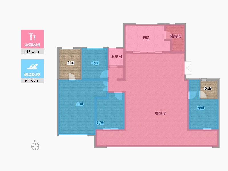 山东省-济南市-华润置地润府-176.25-户型库-动静分区