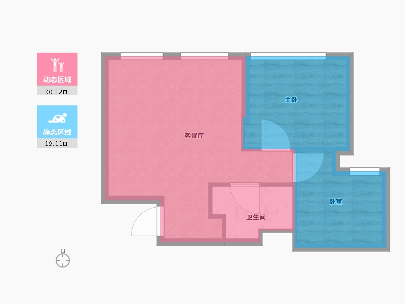 浙江省-金华市-三江里-44.25-户型库-动静分区