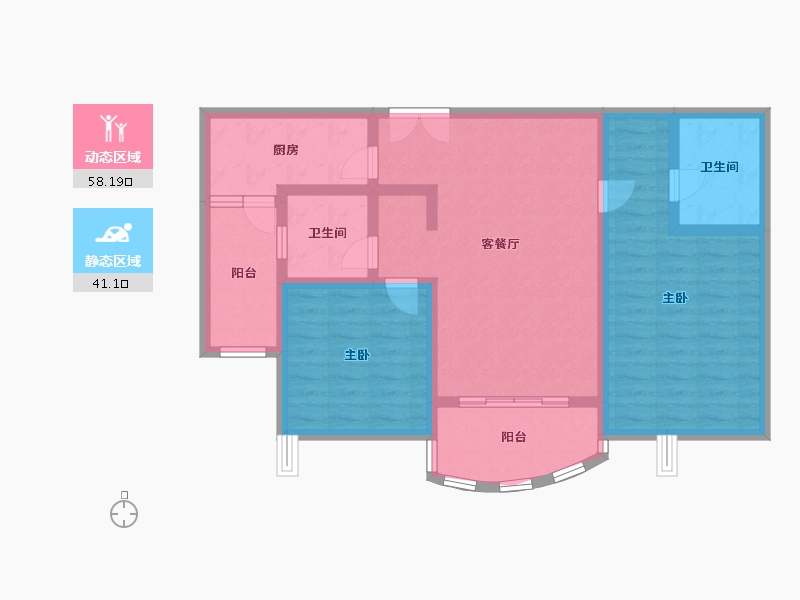 上海-上海市-东方中华园-88.00-户型库-动静分区