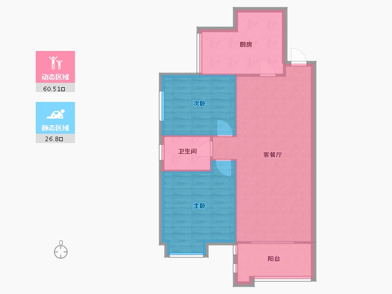 陕西省-西安市-汽贸嘉苑-75.20-户型库-动静分区