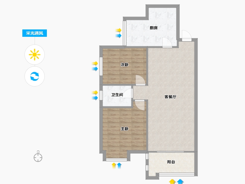 陕西省-西安市-汽贸嘉苑-75.20-户型库-采光通风