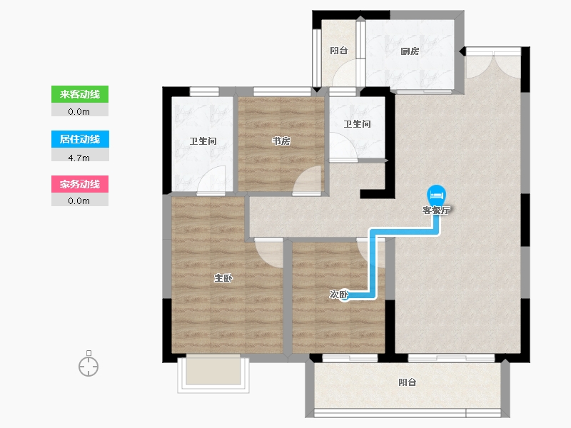 湖南省-长沙市-大湖映象-80.10-户型库-动静线