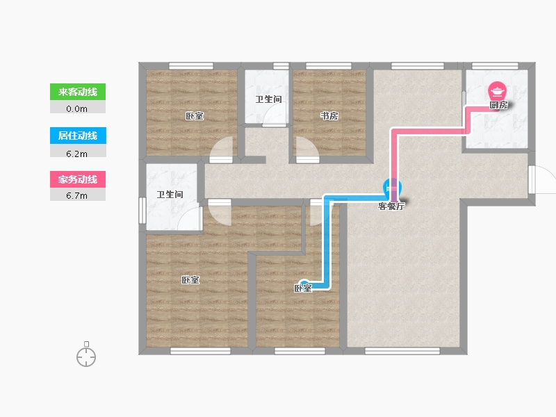 甘肃省-兰州市-保利领秀山-105.00-户型库-动静线