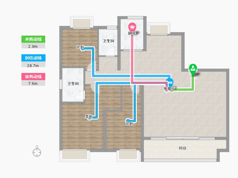 江西省-上饶市-湖城春晓-129.67-户型库-动静线