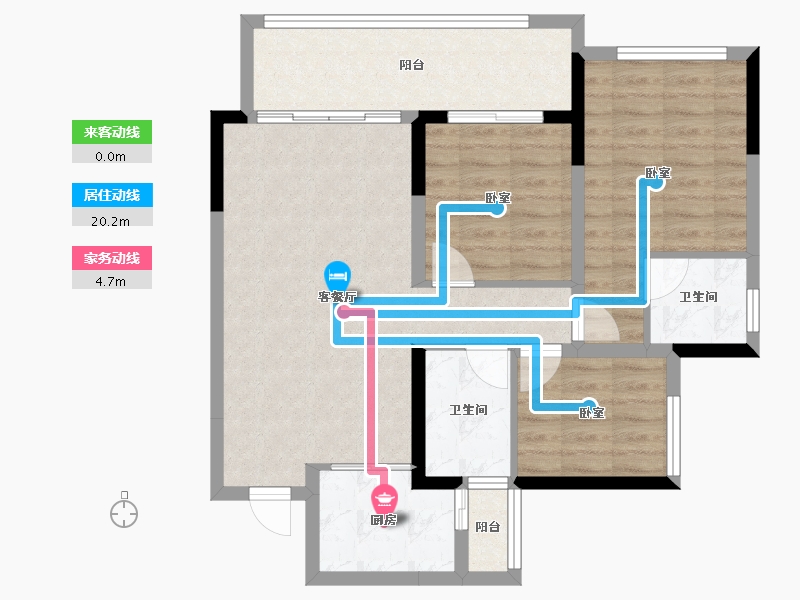 四川省-遂宁市-君豪·东湖雅筑-78.62-户型库-动静线