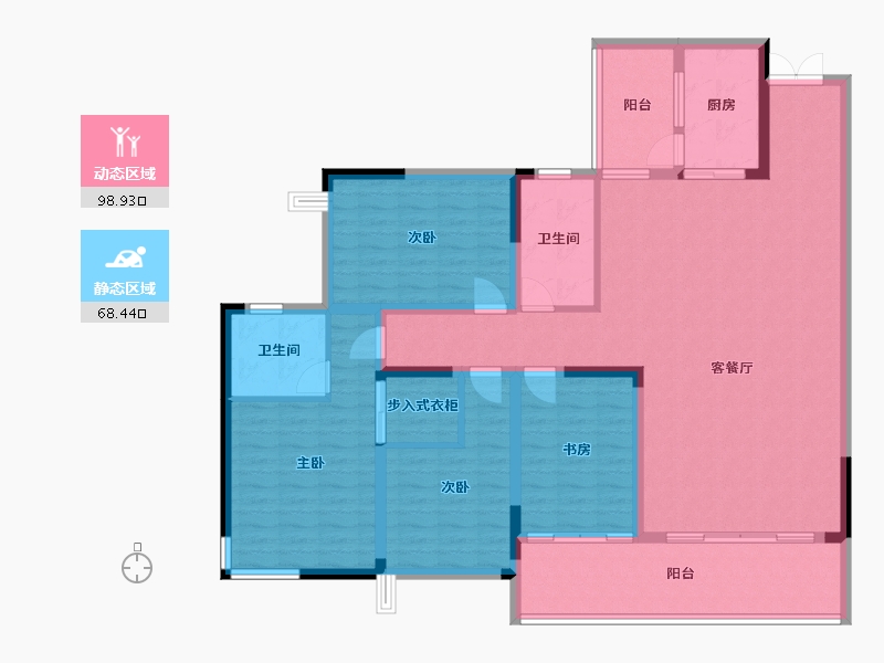 湖南省-邵阳市-凯中星城-156.56-户型库-动静分区