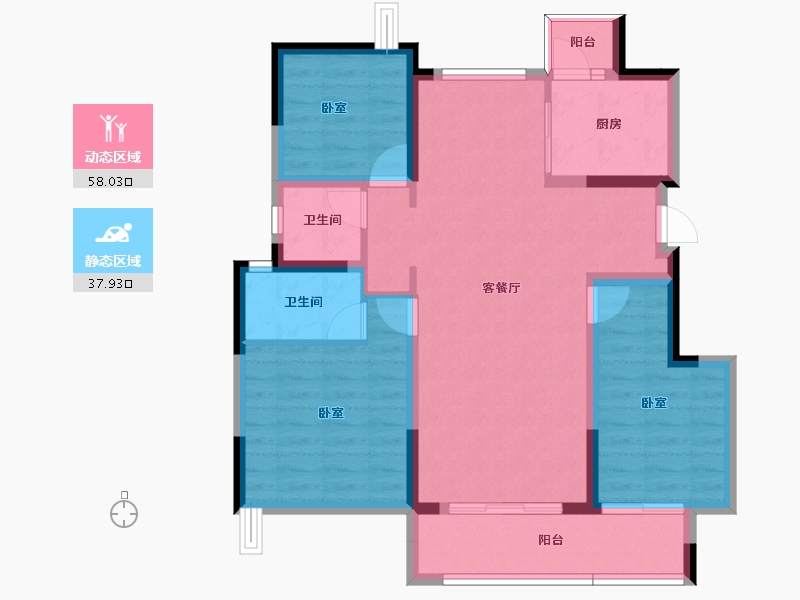 四川省-成都市-空港兴城晨曦府-85.00-户型库-动静分区