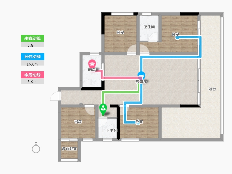 云南省-曲靖市-愿景水岸学府-118.34-户型库-动静线