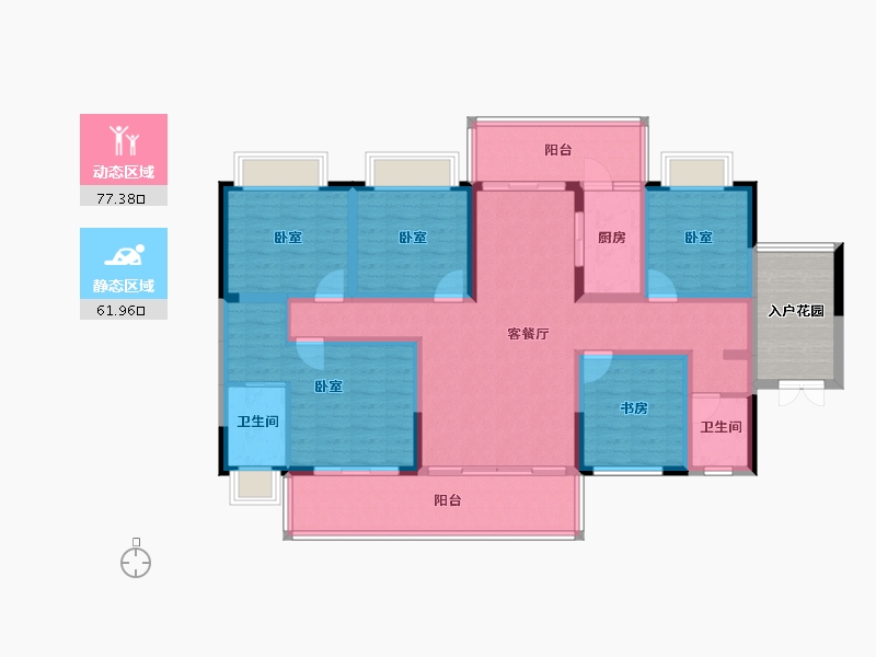 云南省-曲靖市-凤凰城·寥廓府邸-131.49-户型库-动静分区