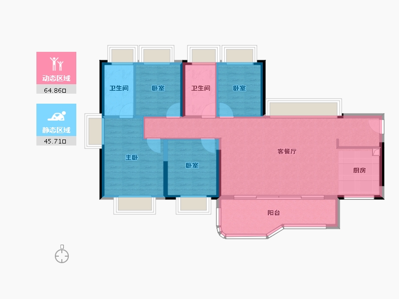 广东省-东莞市-滨海润府-100.00-户型库-动静分区