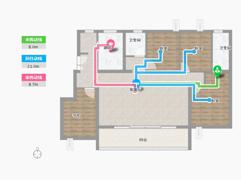 四川省-成都市-保利璟园-107.00-户型库-动静线