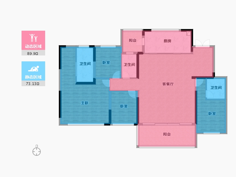 四川省-成都市-中国铁建青羊樾府-148.01-户型库-动静分区