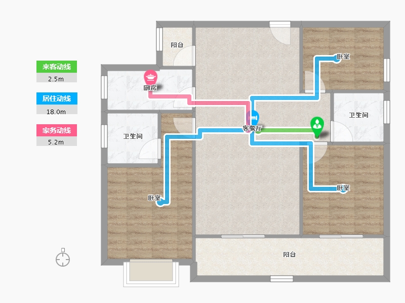 福建省-泉州市-城建·江南里-91.87-户型库-动静线