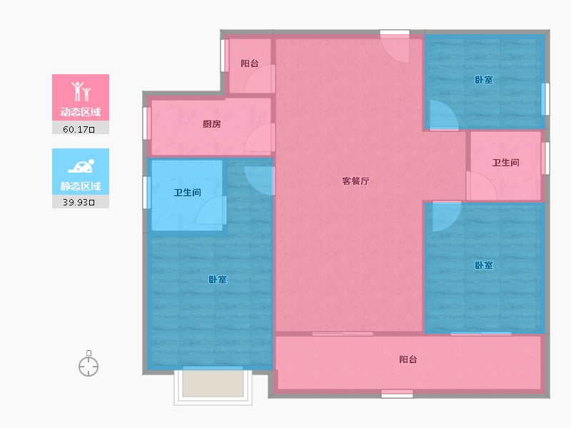 福建省-泉州市-城建·江南里-91.87-户型库-动静分区