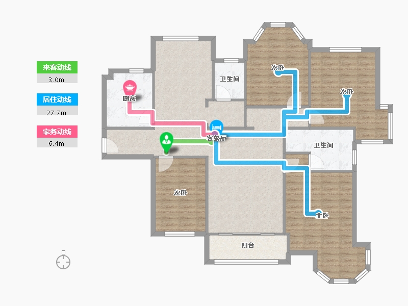 江苏省-苏州市-中南世纪城-126.40-户型库-动静线