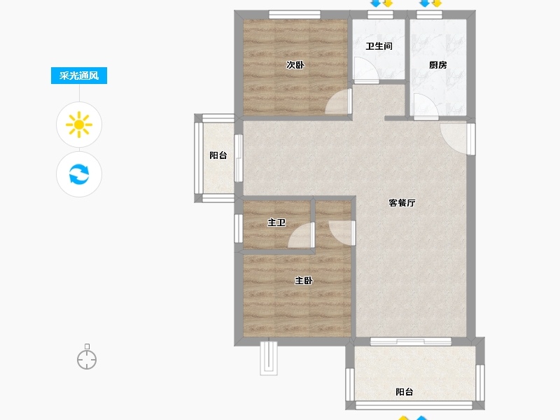 湖北省-恩施土家族苗族自治州-茅田生态旅游度假区-63.47-户型库-采光通风