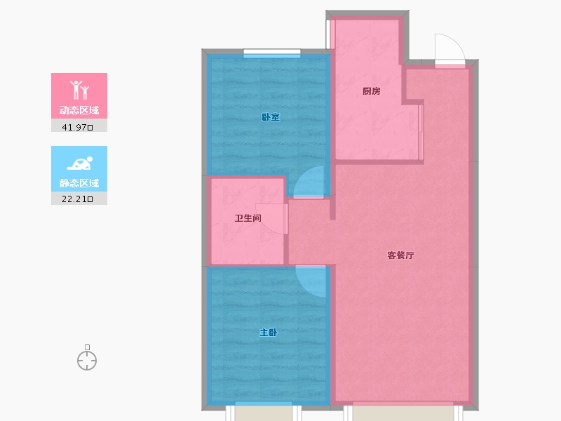 吉林省-长春市-锦溢·观合辰院-57.47-户型库-动静分区