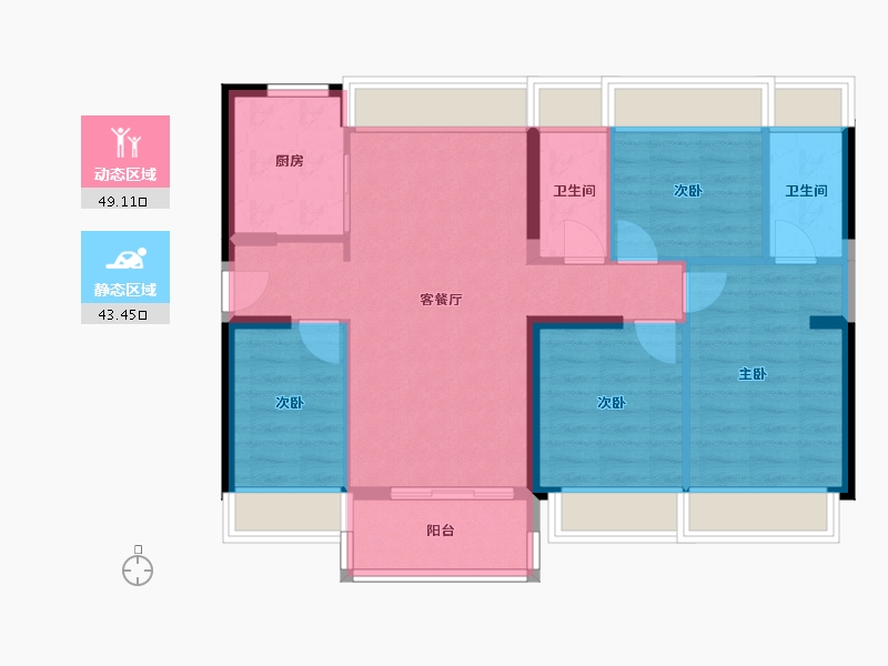 广东省-深圳市-深铁懿府-96.00-户型库-动静分区