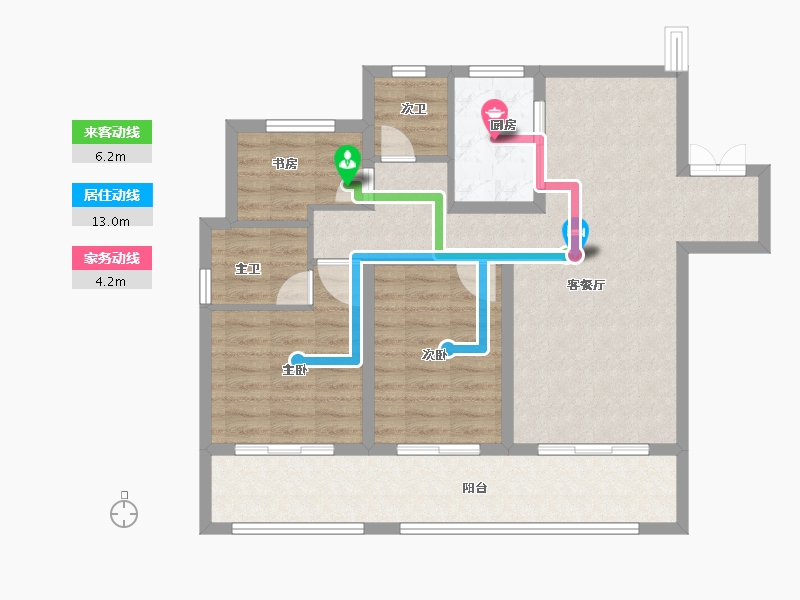 安徽省-淮北市-澜悦府-89.25-户型库-动静线