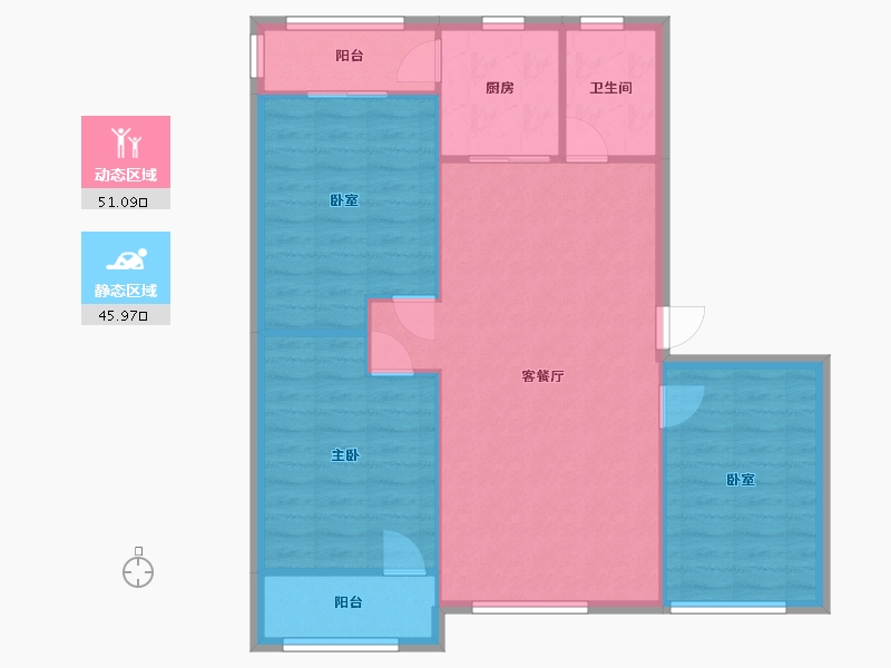 山东省-青岛市-兰东小区-86.40-户型库-动静分区