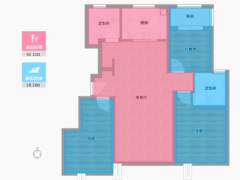 天津-天津市-保利时代-77.76-户型库-动静分区