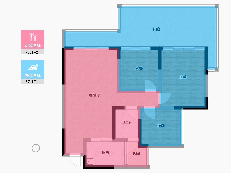 四川省-广安市-凰腾龙玺-59.74-户型库-动静分区