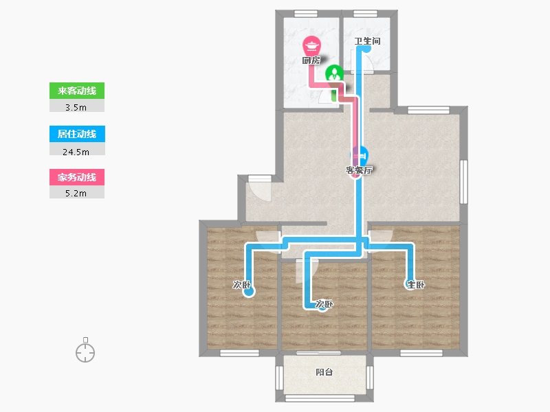 福建省-厦门市-瑞景新村-75.13-户型库-动静线