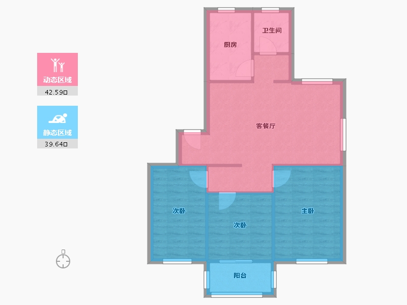 福建省-厦门市-瑞景新村-75.13-户型库-动静分区