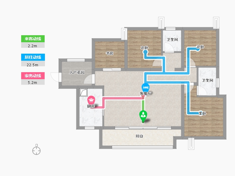 广东省-佛山市-融创湖滨世家-100.80-户型库-动静线