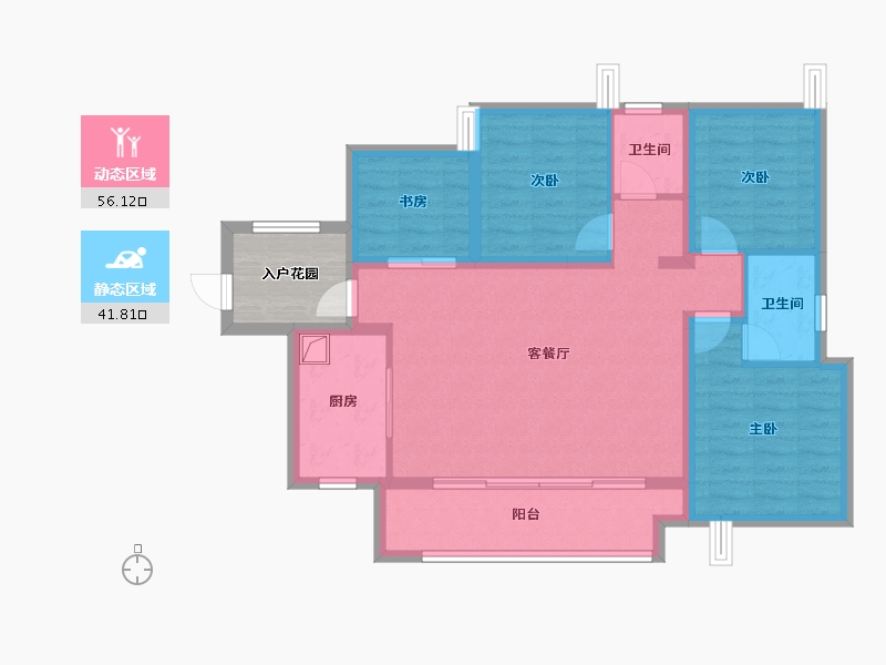 广东省-佛山市-融创湖滨世家-100.80-户型库-动静分区