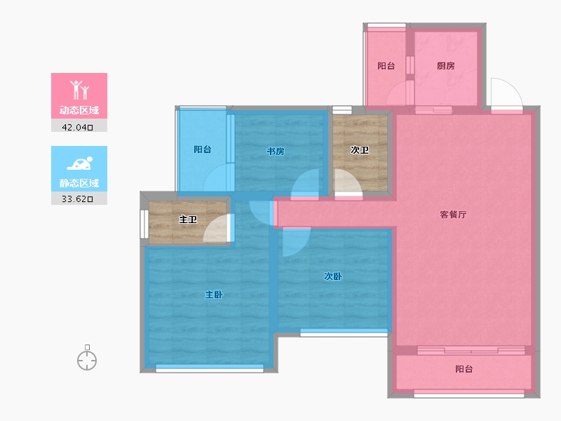 四川省-成都市-川网国际花园-73.23-户型库-动静分区