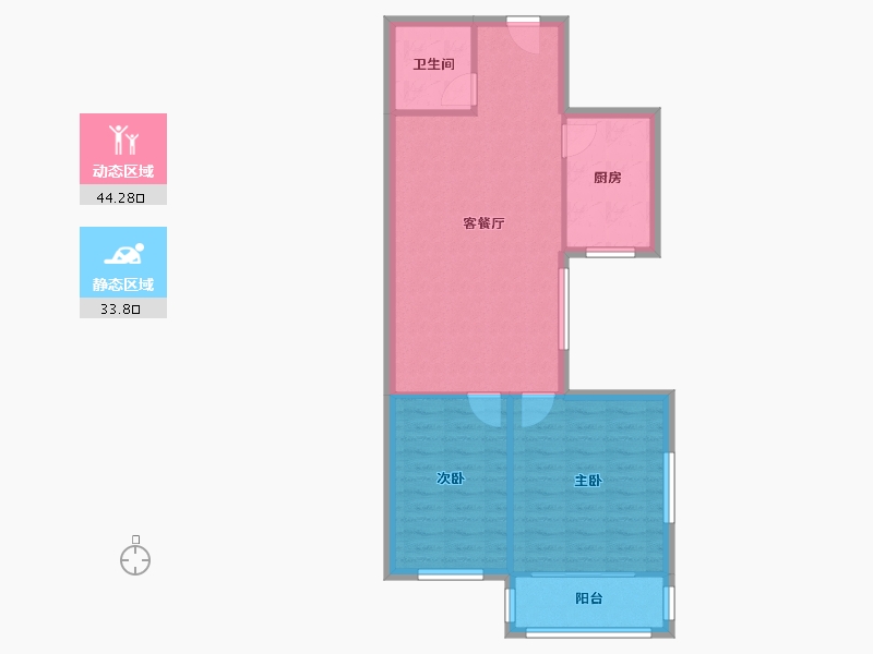 山东省-济南市-小槐荫街机车工厂九宿舍-80.80-户型库-动静分区