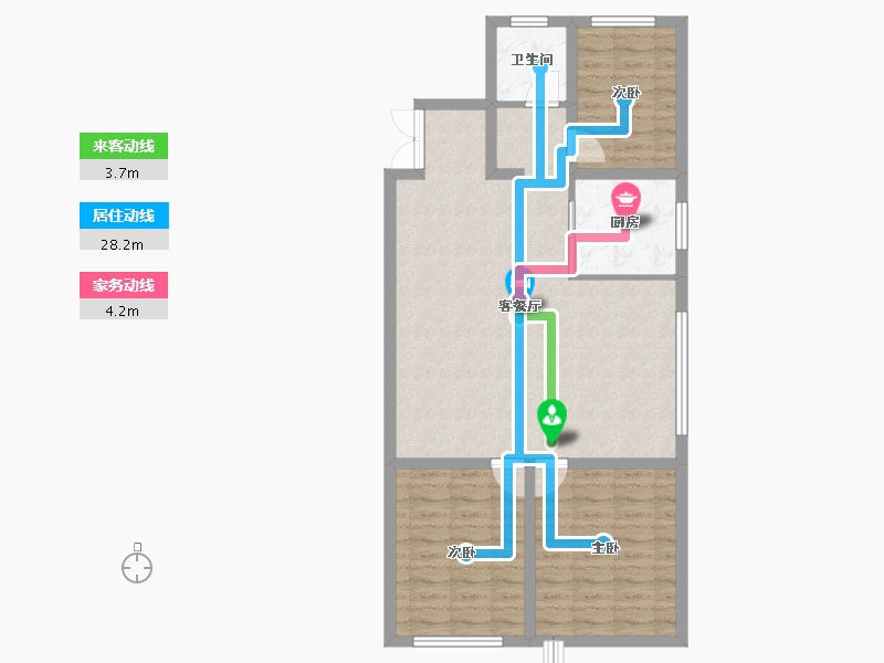 内蒙古自治区-赤峰市-航安金和学苑-86.06-户型库-动静线