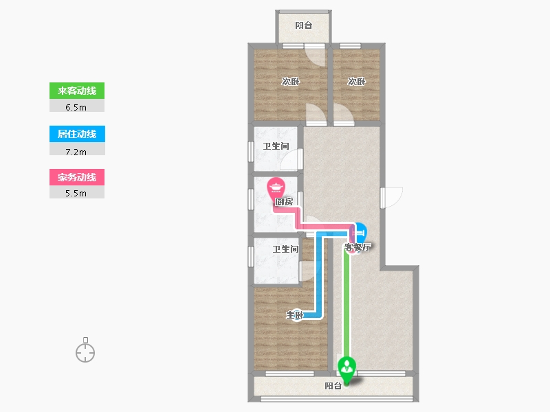 山东省-枣庄市-瑞源佳苑-97.61-户型库-动静线