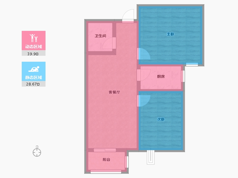 河北省-石家庄市-雅都园-65.60-户型库-动静分区