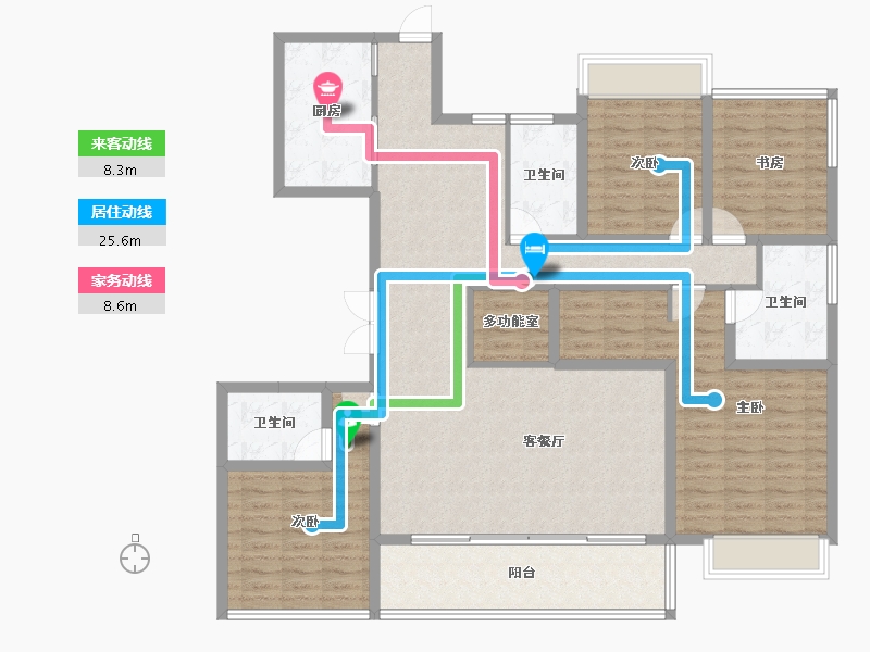 四川省-成都市-朗基紫境府-142.29-户型库-动静线