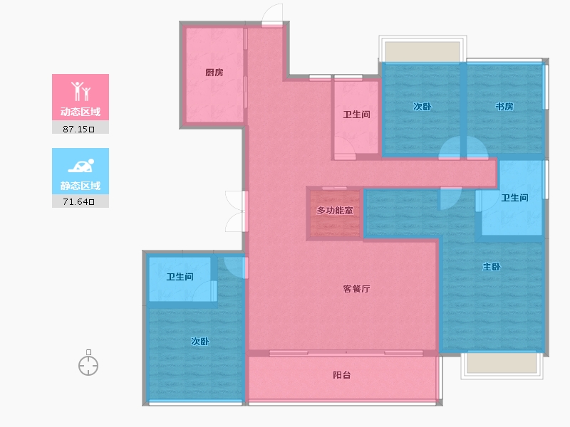 四川省-成都市-朗基紫境府-142.29-户型库-动静分区