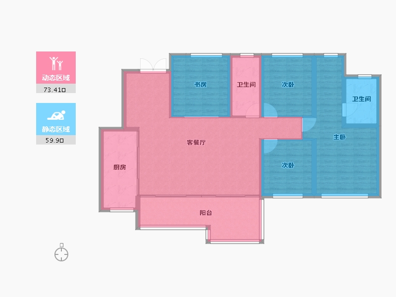 四川省-成都市-中国铁建青羊樾府-120.80-户型库-动静分区