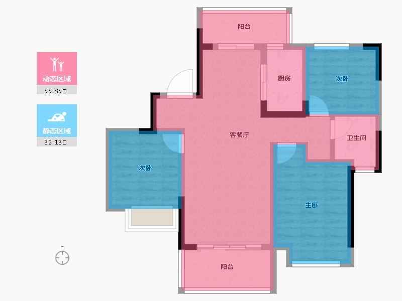 四川省-成都市-高投锦悦府-77.19-户型库-动静分区