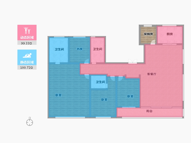 河北省-衡水市-天正·山河玺院-186.74-户型库-动静分区