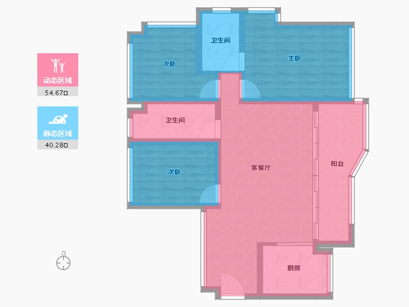 广东省-东莞市-滨海润府-84.48-户型库-动静分区