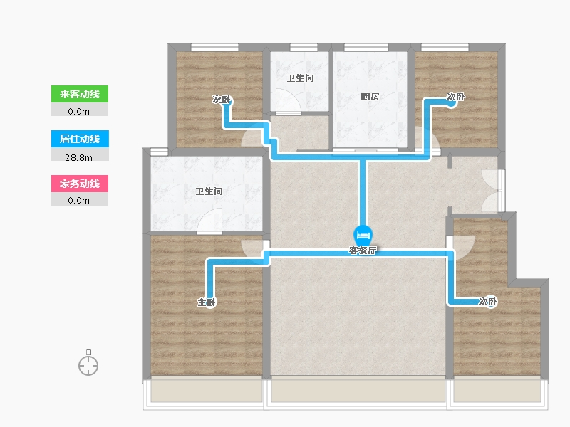 甘肃省-兰州市-龙湖·天璞-110.40-户型库-动静线