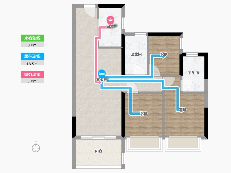 广东省-东莞市-卓越蔚蓝领秀-68.13-户型库-动静线